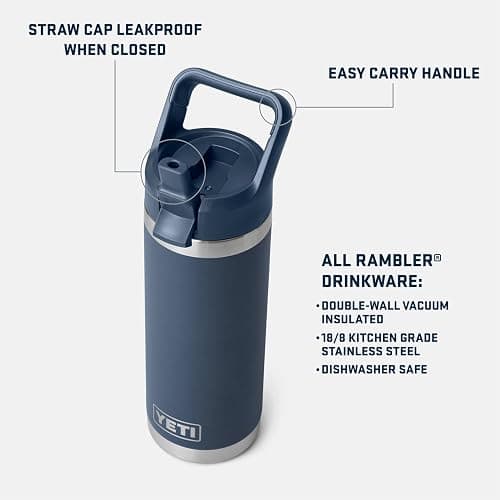 YETI Rambler 18 oz Bottle, Vacuum Insulated, Stainless Steel with Straw Cap, Wetlands Camo thumbnail 4