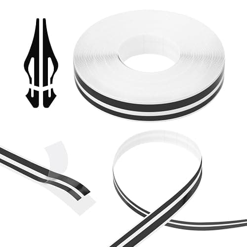ZTGPMP 2 Rolls 32Ft Car Pinstripe Tape, Automotive Pinstriping Tape Stickers Vinyl DIY Stripes Pinstripe Emblems Trim Decals for Car, SUVs, Pickups, Motorcycle and Boat, Racing Stripes (Black) thumbnail 6