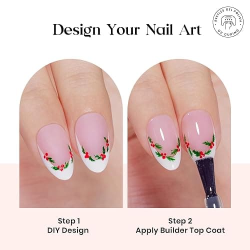 Beetles X Press Gel Nail Kit, Press On Nails Short Almond Kit with 224Pcs French Nail Tips Nail Glue & Remover Builder Top Coat Mini Nail Lamp All-in-One DIY Nail Kit Gift for Women thumbnail 5
