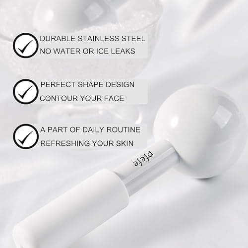Pfefe Ice Globes for Face & Eyes, Unbreakable Stainless Steel Cryo Sticks for Beauty Routines, Facials Cold Roller Cooling Globes for Puffiness, Wrinkles, Dark Circles, Headaches thumbnail 2