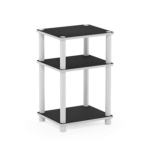 Furinno JUST Side Table, 3-Tier End Table, Open Shelves Night Stand, Bedside Table, Toolless Assembly, for Living Room, Bedroom, Bathroom, White(Espresso) thumbnail 7