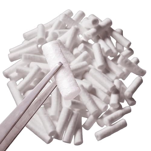 100 Dental Cotton Rolls, One Inch Nosebleed Plugs for Kids or Adults - Extra Absorbent Blood Clotting, Cotton Rolls (100 Count) thumbnail 2