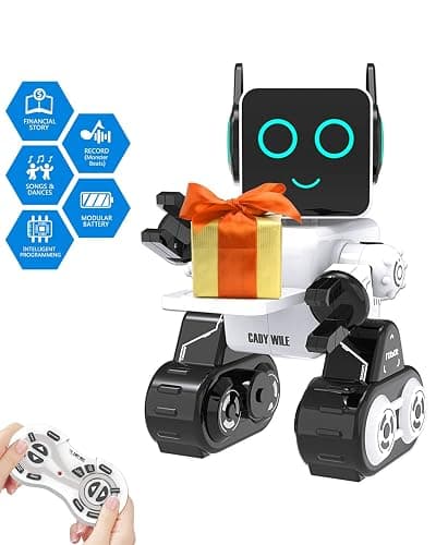okk Robot Toy for Kids, Smart RC Robots for Kids with Touch and Sound Control Robotics Intelligent Programmable, Robot Toy with Walking Dancing Singing Talking Transfering Items for Boys Girls (White) - Image 1