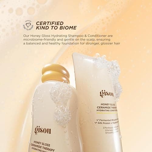 Gisou Honey Gloss Hair Wash Duo - Hydrating Shampoo & Conditioner with Fermented Mirsalehi Honey, Biomimetic Ceramides & Hyaluronic Acid, Strength & Glossy Shine, For All Hair Types thumbnail 3