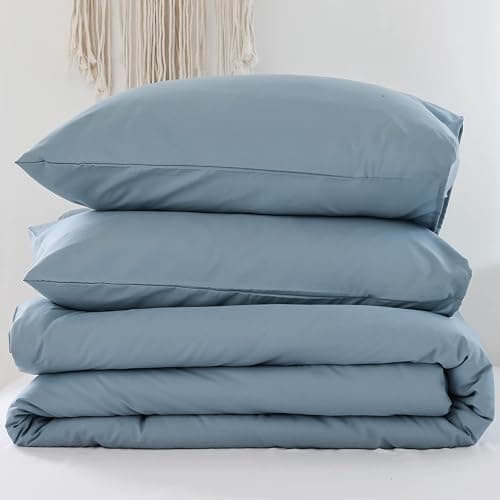 ROSGONIA Comforter Full Size for Boys Teen Girls Dusty Blue, 3pcs (1 Boho Comforter & 2 Pillowcases), Lightweight Dorm Bedding Soft All Season Bed Set thumbnail 8