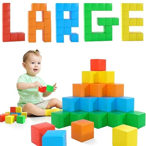 Magnetic Blocks,1.41 inch Large Building Blocks for Kids Ages 3-5 4-8 Sensory Magnetic Cubs for Kids 1-3 Preschool Educational Gifts Toys for Toddlers 3 4 5 6 7 8 Year Old Boys Girls 28PCS thumbnail 9