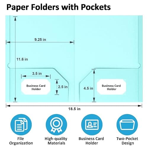 FUCDTEFC 6 Pack Folders with Pockets, Pastel Color Heavy Duty Pocket Folder, Paper 2-Pocket Folders with Pockets, Aesthetic File Folder for Document Back to School Office Filing Supplies thumbnail 3