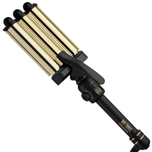 Hot Tools Pro Artist 24K Gold Digital 3 Barrel Hair Waver | Long Lasting Defined Waves (Jumbo Size) - Image 1