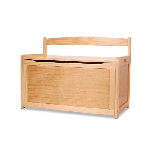 Melissa & Doug Wooden Toy Chest - Light Wood Furniture for Playroom, Blonde Kids Toy Box, Wooden Box Storage Organizer, Children's Furniture Chest - Image 1
