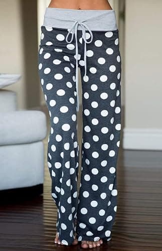 AMiERY Women's Comfy Casual Pajama Pants Floral Print Drawstring Palazzo Lounge Pants Wide Leg thumbnail 3
