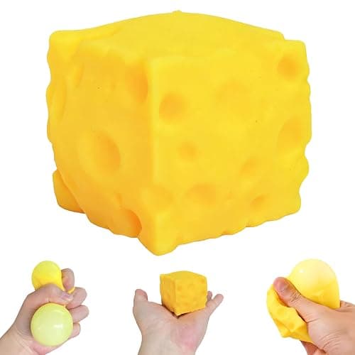Small Mini Cheese Squishy - Tiny Soft Rising Food Squeeze Toys, Stress Relief, Sensory Fidget for Adults Yellow Soft Novelty Cute Party Favors (2 Inch) - Image 1