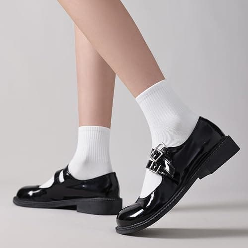 DIBAOLONG Womens Mini Crew Socks Casual Cute Soft Ankle Socks 6 Pairs, Size 5-10 thumbnail 6