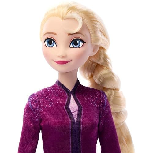 Mattel Disney Frozen Elsa Fashion Doll & Bear Cub Figure with 4 Accessories Including Animal Bed & Blanket, Inspired by Animals of Arendelle thumbnail 2