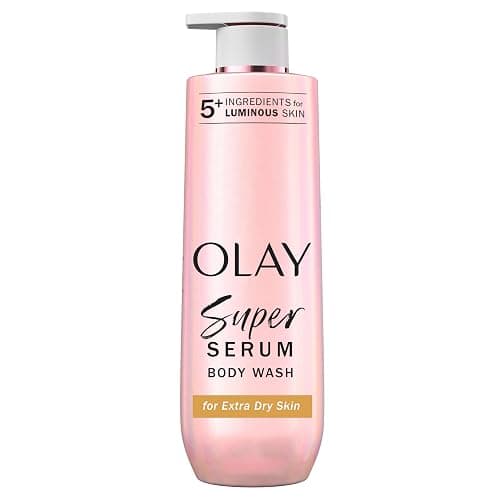 Olay Super Serum Body Wash for Extra Dry Skin, 24hr Long Lasting Rich Hydration, 5+ Ingredient Complex for Bright, Even, Firm, & Luminous Skin, with Collagen Peptide, Vitamin C & Shea Butter, 20 fl oz - Image 1