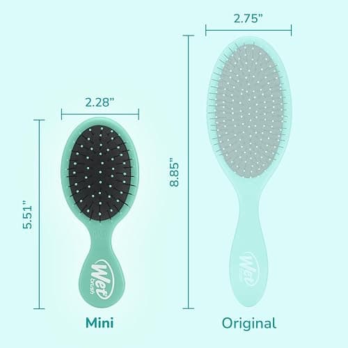 Wet Brush Squirt Detangling Brush, Amazon Exclusive Aqua, Mini Detangler, No Tangle Ultra-Soft IntelliFlex Bristles, Wet & Dry Styling Hairbrush for Women & Men, All Hair Types thumbnail 4