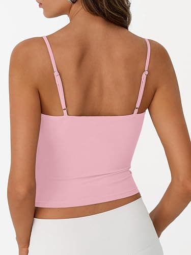 Trendy Queen Womens Double Lined Adjustable Spaghetti Strap Tank Tops for Summer Going Out thumbnail 4