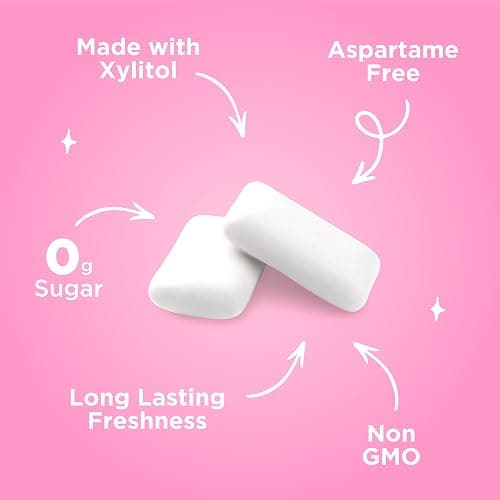PUR Gum, Bubblegum, Xylitol Gum, No Artificial Flavor, 330 Count (6x55) thumbnail 6
