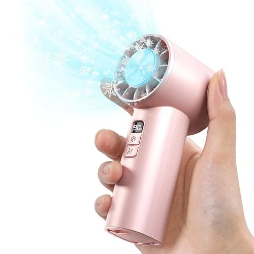 Honeasort Portable Handheld Turbo Fan | Speed(1-120) Adjustable Mini Fan featuring Cooling Mode | 5000 mAh Rechargeable Battery | Metal Body & LED Display | Gifts for Men Women, Camping & Outdoor - Image 1
