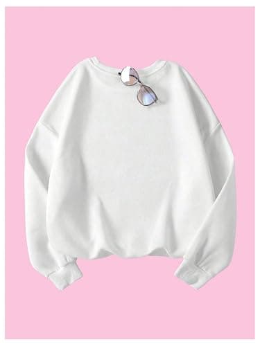 GORGLITTER Women's Cute Bow Sweatshirt Crewneck Letter Graphic Long Sleeve Pullover Tops thumbnail 2
