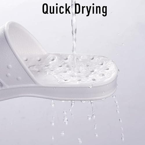 shevalues Shower Shoes for Women Men with Arch Support Quick Drying Pool Slides Lightweight Beach Sandals with Drain Holes thumbnail 3