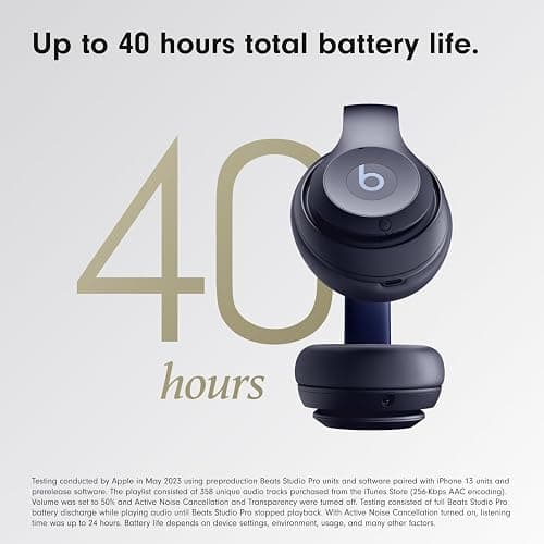 Beats Studio Pro - Premium Wireless Over-Ear Headphones- Up to 40-Hour Battery Life, Active Noise Cancelling, USB-C Lossless Audio, Apple & Android Compatible - Navy thumbnail 3