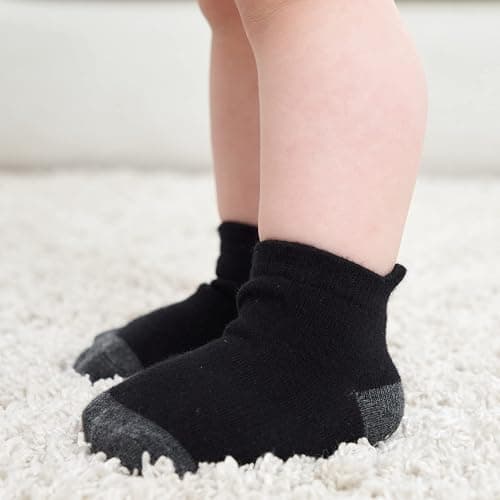 Zaples Baby Non Slip Grip Ankle Socks with Non Skid Soles for Infants Toddlers Kids Boys Girls thumbnail 2