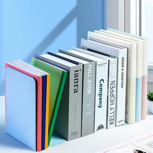 Blue Large Metal Bookends for Shelves thumbnail 3
