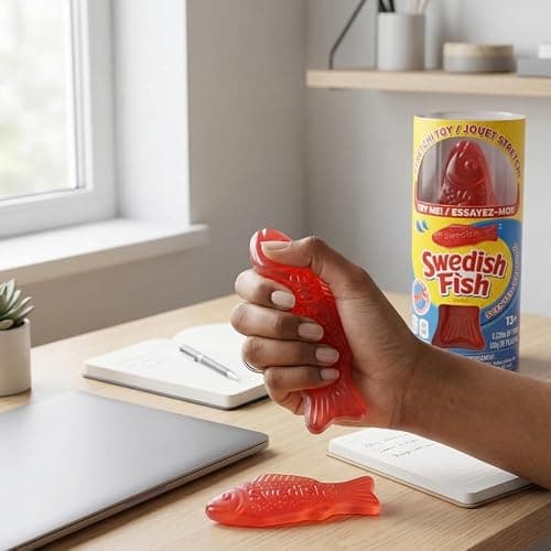 Swedish Fish Scented Squishy Toy (2-Pack Bundle) – Officially Licensed Red Fish Stretchy Sensory Fidget Toy, Sweet Scented Stress Relief & Tactile Play, 0.22 lbs Each thumbnail 2