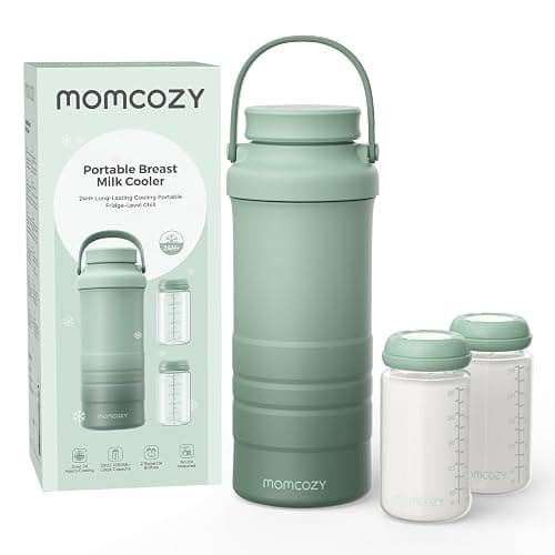 Momcozy 22oz Portable Breastmilk Cooler for 24H Outdoor, Newborn Essentials | 24 Hours & 360° Surrounded Cooling, 2 Extra Baby Bottles for Better Storage, Life Saver for Working Mom, Hassle-Free Cleaning - Image 1