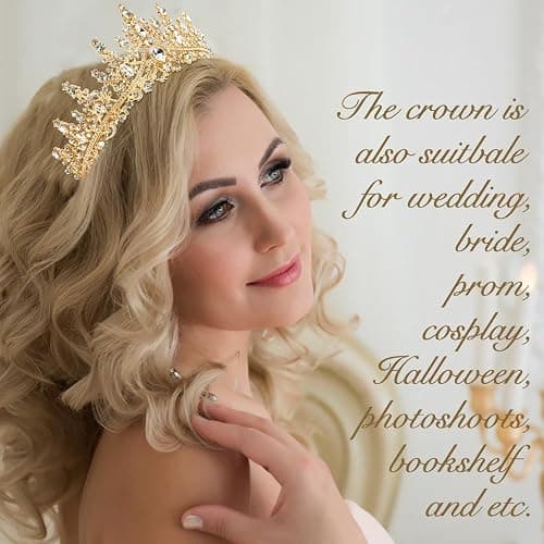 TOBATOBA Birthday Queen Sash and Crown for Women - Gold Rhinestone Tiara and Sash Set for Birthday Decorations Outfits for Women thumbnail 7