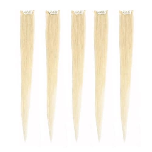 Bleach Blonde Clip in Hair Extensions thumbnail 2