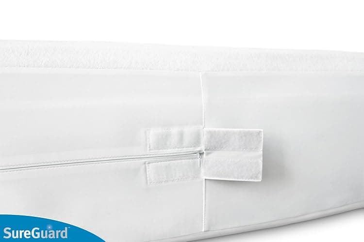 Twin (13-16 in. Deep) SureGuard Mattress Encasement - 100% Waterproof, Bed Bug Proof, Hypoallergenic - Premium Zippered Six-Sided Cover thumbnail 4