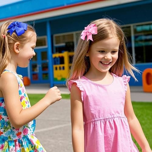 40Piece 3 Inch Boutique Grosgrain Ribbon Pinwheel Hair Bows Alligator Clips For Girls Babies Toddlers Accessories Teens In Pairs thumbnail 6