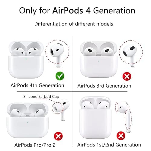 Custom Personalized Name/Text for AirPods 4 Case Cover 2024,Soft TPU Protective Case for Apple AirPod 4th Generation Cases with Keychain (Airpods 4 case) thumbnail 2