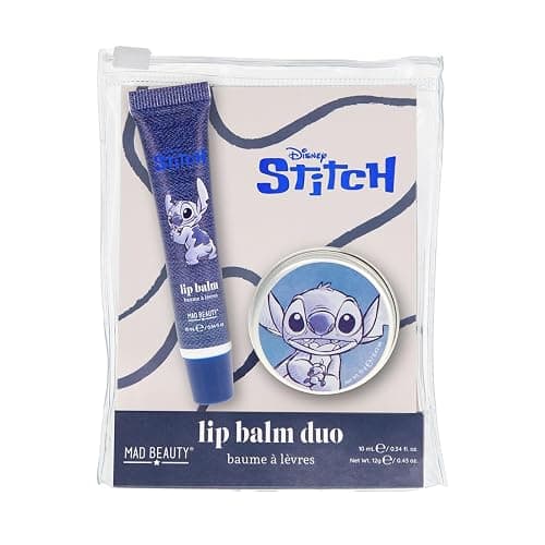 Disney Stitch Denim Lip Balm Duo | Mad Beauty | Blueberry Scent | Lip Care Gift Set | Cruelty-Free | Skincare Gift for Women, Adults, and Kids thumbnail 2