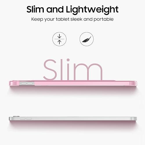 FINTIE Ultra Slim Case for iPad (A16) 11th Generation 11 Inch 2025 / iPad 10th Generation 10.9 Inch 2022 - Frosted Back Shell with Fold-back Stand and Auto Wake/Sleep, Sakura Pink thumbnail 4