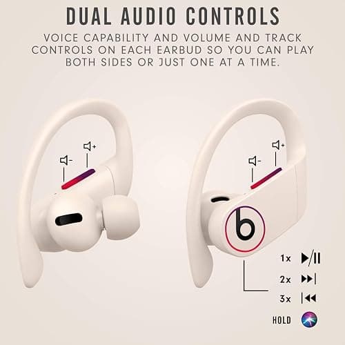 Beats Powerbeats Pro Wireless Earbuds - Apple H1 Headphone Chip, Class 1 Bluetooth Headphones, 9 Hours of Listening Time, Sweat Resistant, Built-in Microphone - Ivory thumbnail 5