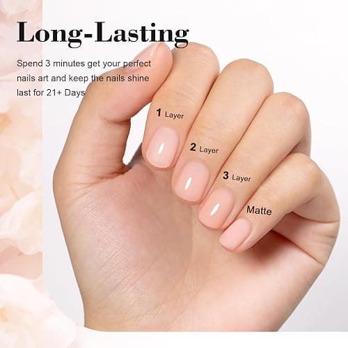 RARJSM Nude Gel Nail Polish Warm Pink Sheer Neutral Skin Tone Color Ice Jelly Blush Pink Gel Polish Transparent Nail Gel Polish Soak off UV LED Cured for Home Salon DIY Manicure 15ml Single Bottle thumbnail 4