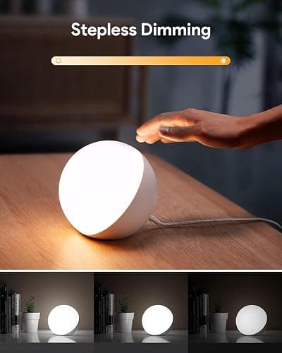 Hifree Touch Lamp, Multicolor Night Light for Kids, Small LED Table Lamp for Bedroom, Dimmable Bedside Lamp with Warm & White Light thumbnail 5