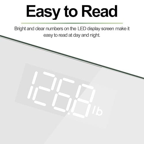 RENPHO Digital Bathroom Scales Weighing Scale with High Precision Sensors Body Weight Scale (Stone/lb/kg) - White, Core 1S thumbnail 3