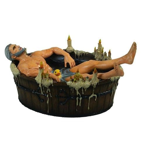 Dark Horse Deluxe The Witcher III: The Wild Hunt: Geralt in Bath Polyresin Statuette Brown - Image 1