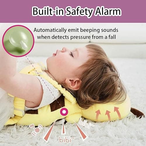 Raelitego Baby Head Protector Backpack for Falling Crawling and Walking Toddler Essentials Infant Toys Helmets Baby Lover Gifts for 0.5-3 Years 6-12 Months thumbnail 4