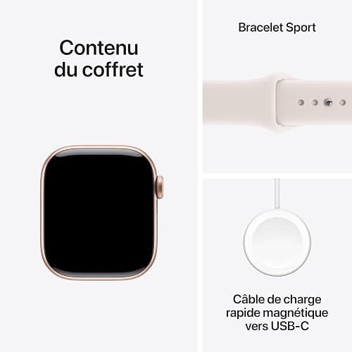 Apple Watch Series 11 [GPS 42 mm] Montre connectée avec boîtier Or Rose et Bracelet Sport Rose Tendre. Score de Sommeil, Moniteur d’activité, Suivi de la santé, écran Toujours activé thumbnail 6
