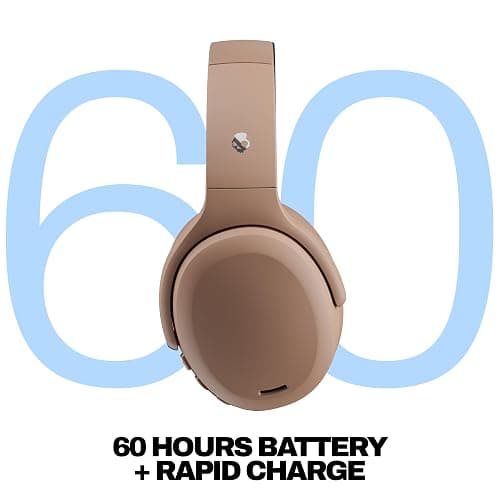 Skullcandy Crusher ANC 2 Wireless Over-Ear Bluetooth Headphones with Multi-Sensory Bass, Active Noise Cancelling, Up to 60 Hours Battery, Microphone for iPhone Android - Primer thumbnail 3