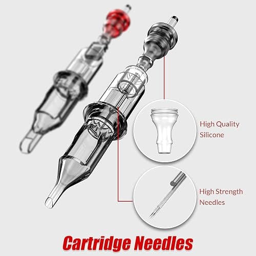 Wormhole Professional Rotary Tattoo Machine Kit - 60 Cartridge Needles, 26 Inks, Power Supply, Complete Pen Kit for Beginners and Artists thumbnail 7