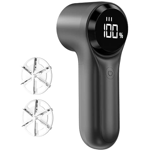 Buywoo Fabric Shaver, Electric Lint Remover, Rechargeable Lint Shaver, Household Essentials for Clothes, Upholstery, Furniture, Sweater Defuzzer to Remove Pilling, Battery Operated, Black - Image 1