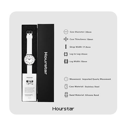 Hourstar Women's Analog Nurse Watch | Second Hand | Easy Read | Silicone | 12/24 Military Time | Silicone Rubber Band | Easy Read Dial | Casual Basic Style | Nursing and Pulse Taking | Daily Wearing thumbnail 5
