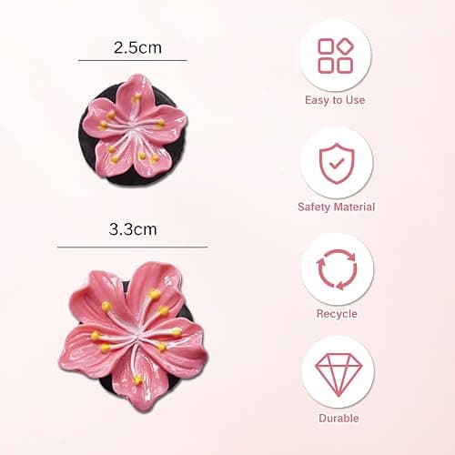 NIIIYTYB 6Pcs Cute Car Air Freshener Vent Clips Flower Air Vent Clips for Fresheners Pink Hawaiian Hibiscus and Cherry Blossom Car Accessories Aesthetic Interior Decor for Women Peach Blossom thumbnail 2