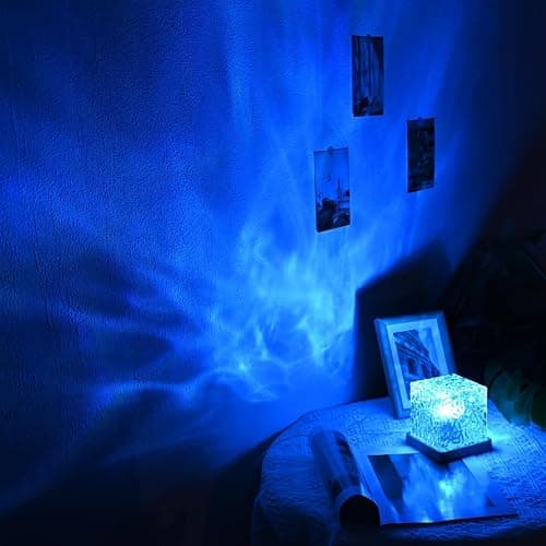 Northern Lights Ocean Wave Projector Light, Galaxy Light Projector, 16 Colors Gradual Rotating Flame Water Ripple Ambient Night Light Non-Wood for Bedroom, Room Decor, Kids Room (RC) thumbnail 5