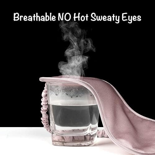 LULUSILK Mulberry Silk Sleep Eye Mask & Blindfold with Elastic Strap/Headband, Soft Eye Cover Eyeshade for Night Sleeping, Travel, Nap(Pink) - 1 Count (Pack of 1) - Pink thumbnail 4